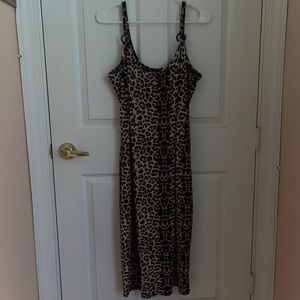 Derek Heart Cheetah Midi Dress